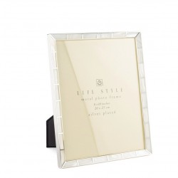 Silver Metal Kenarlı Sedefli Çerçeve 20x25cm
