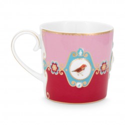 Love Birds Küçük Mug, Kırmızı / Pembe