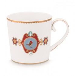 Love Birds Beyaz Madalyon Desenli Mug 250 ml