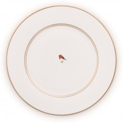 Love Birds Beyaz Yemek Tabağı 26,5 cm