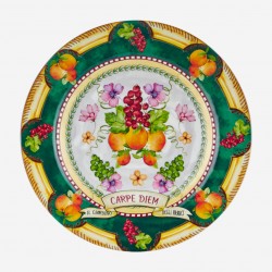 Yeşil Melamin Yemek Tabağı 28 Cm Carpe Diem